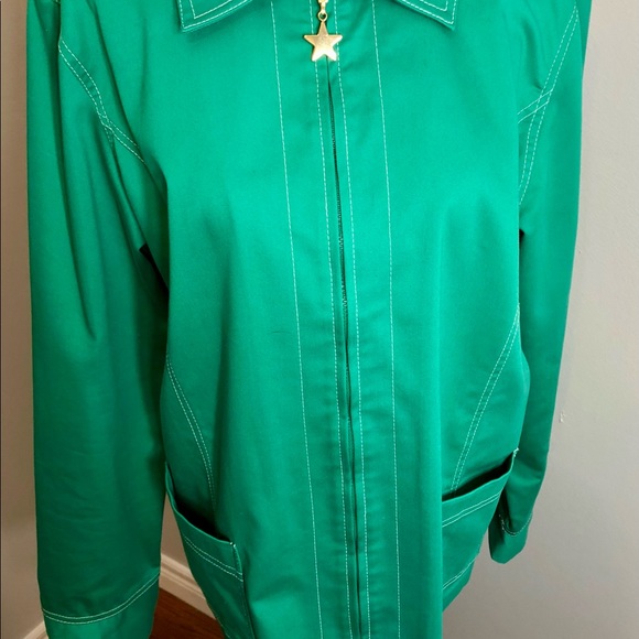 Vintage Koret Ladies Emerald Green Jacket Size 14 - Picture 2 of 6
